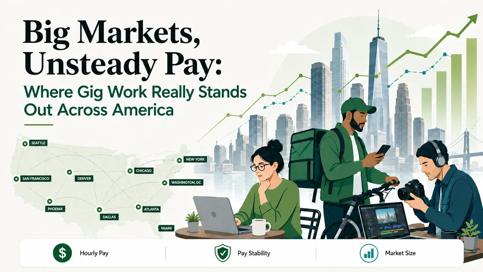 Big Markets, Unsteady Pay: Where Gig Work Really Stands Out Across America