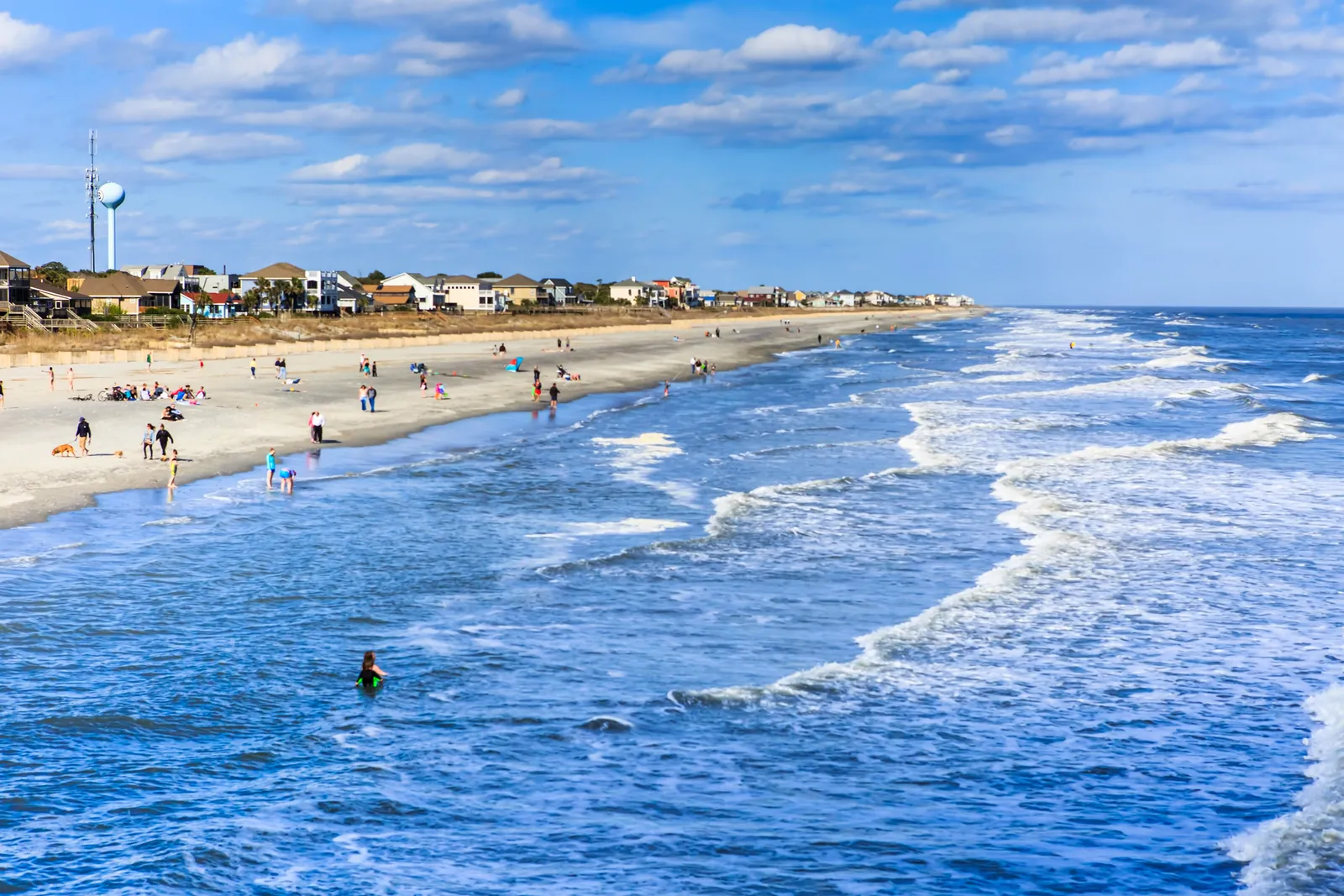 Beach shipwreck scene in Outer Banks