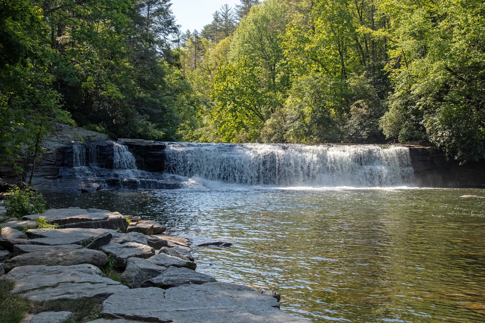 The waterfall leap scene in The Last of the Mohicans